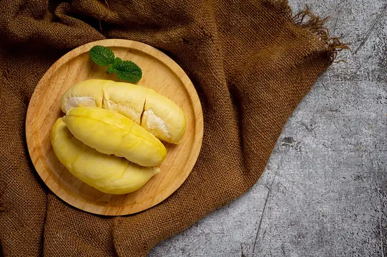 fresh durian fruit dark surface 1