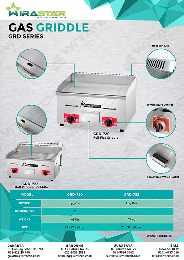 Gas griddle GRD SERIES