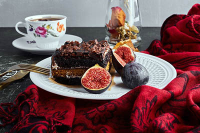 Squidgy Chocolate and Pomegranate Torte
